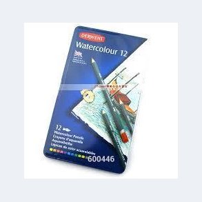 Derwent - Akvarel blyanter - Metalske m/12 stk