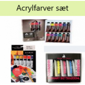 Acrylfarver sæt