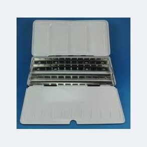 Tom Akvarelske Metal - sort udvendig/hvid indvendig til 48  pans