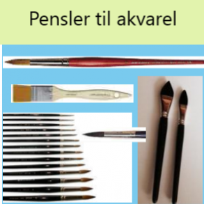Pensler til akvarel