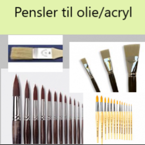 Pensler til acryl- og olie