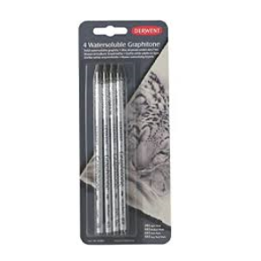 Derwent Watersoluble Graphitone st/4 stk. i blisterpakning