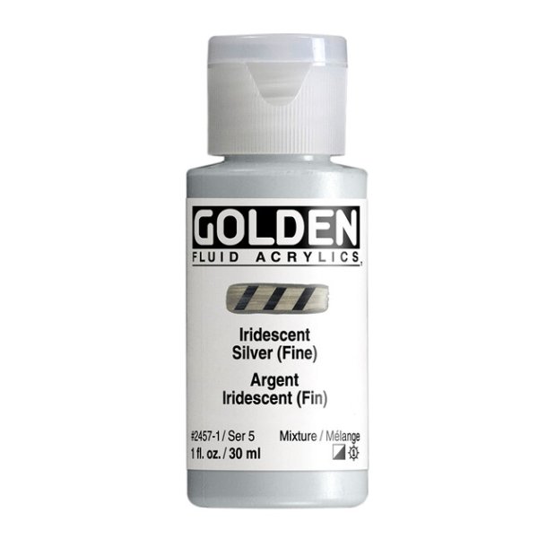 Golden Fluid- Iridescent Silver (Fine)-2457- 30 ml - S5