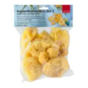  Natursvampe til akvarel- s�t m/10 svampe  