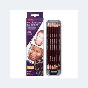 Derwent - Coloursoft Skin Tones blyanter- 6 stk.