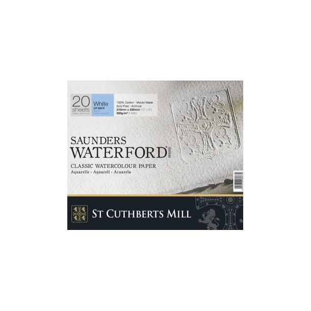 Saunders Waterford Akvarelblokke - White 300g-20 ark  23x31 cm - CP