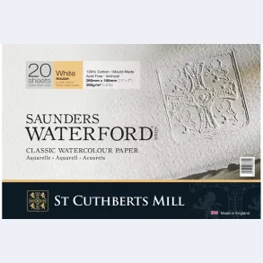 Saunders Waterford Akvarelblokke - White 300g-20 ark  23x31 cm - CP