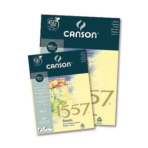 Canson tegneblok  1557 180g  30 ark