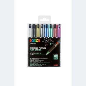 Posca Corner Etui- s�t m/8 metallic tuscher PC-1 MR