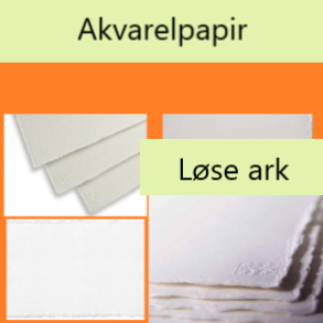 Akvarelpapir løse ark