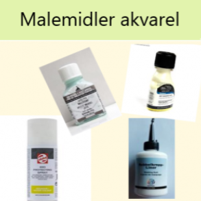 Malemidler til akvarel