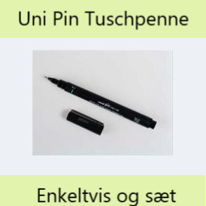 Tuschpenne fra Uni Pin